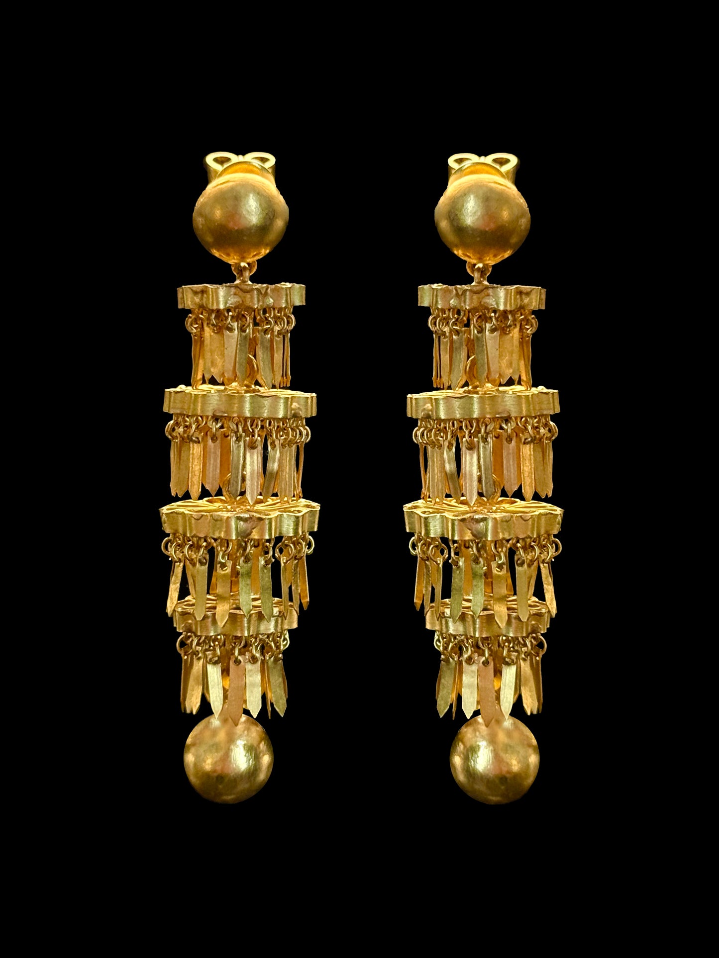 Indian pompom earrings