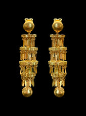 Indian pompom earrings