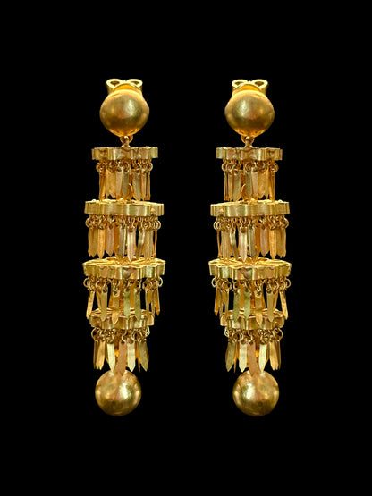 Indian pompom earrings