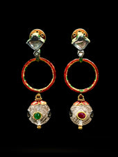 Boucles d'oreilles indiennes en cristal de roche