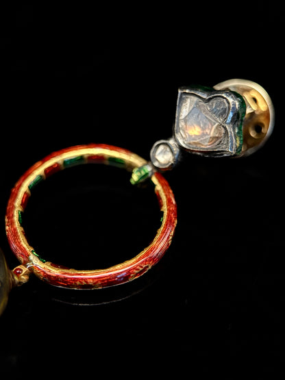 Boucles d'oreilles indiennes en cristal de roche