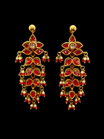 Boucles d'oreilles indiennes rubis