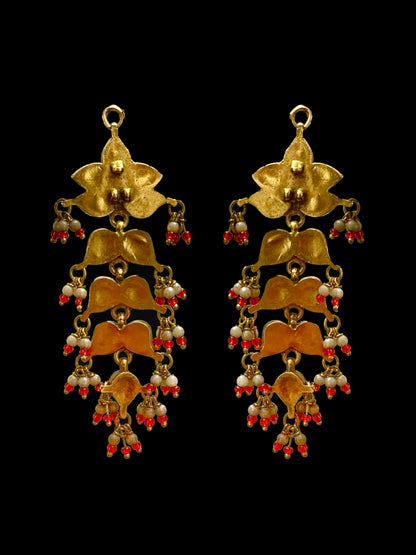 Boucles d'oreilles indiennes rubis