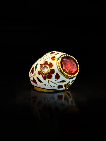 Indian enameled ring