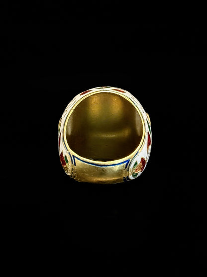 Indian enameled ring