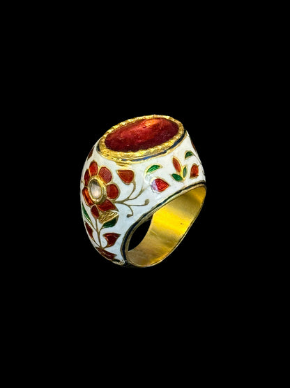 Indian enameled ring
