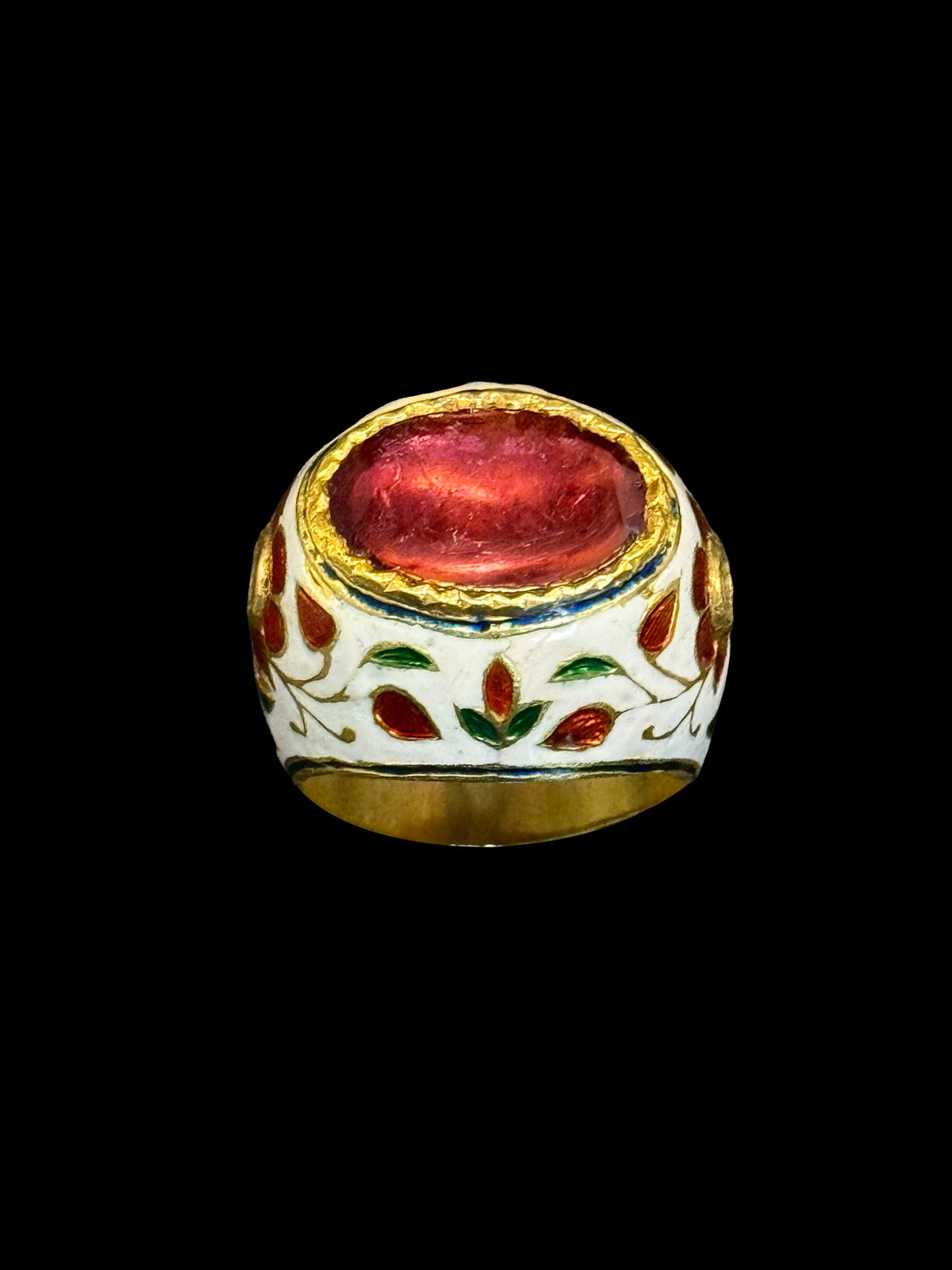 Indian enameled ring
