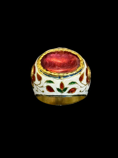 Indian enameled ring