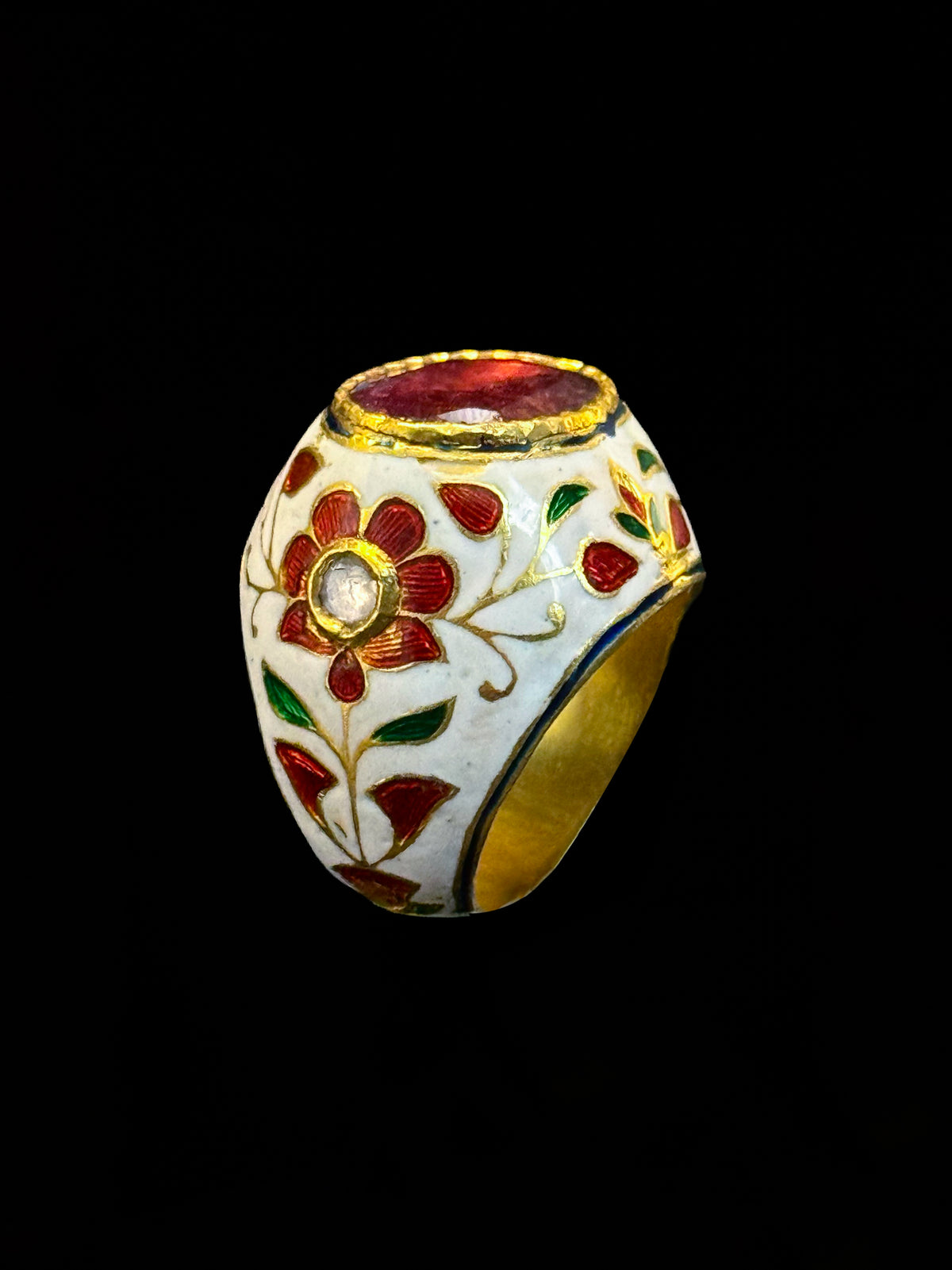 Indian enameled ring