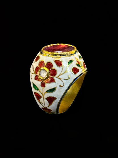 Indian enameled ring