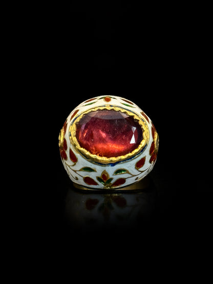 Indian enameled ring