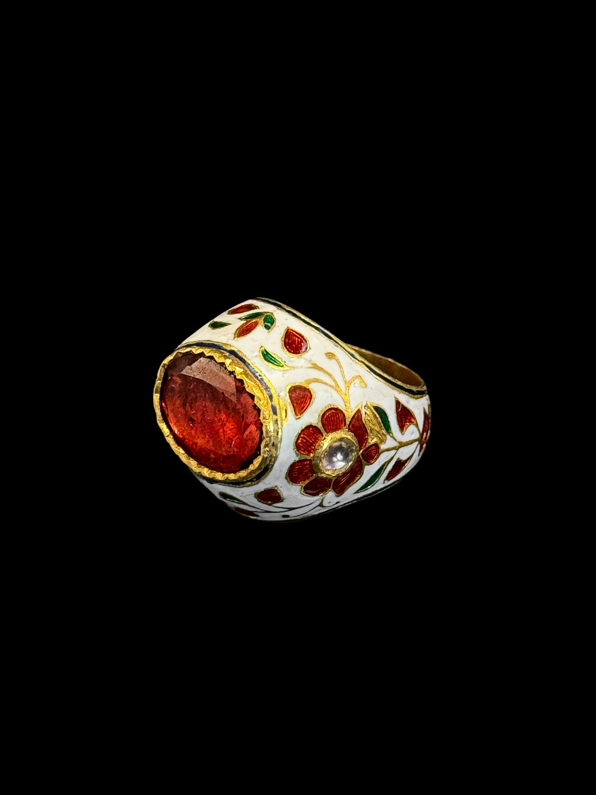 Indian enameled ring