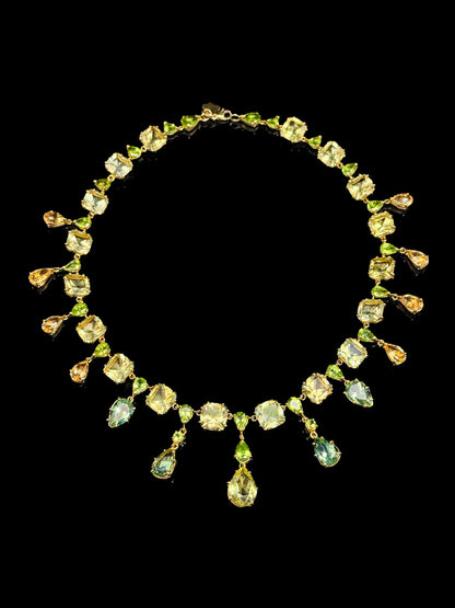 Multistone "draperie" necklace