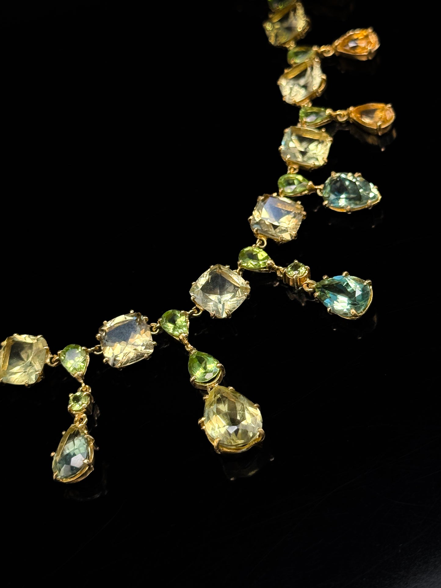 Multistone "draperie" necklace