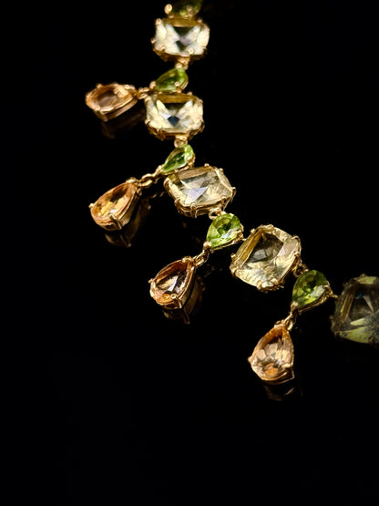 Multistone "draperie" necklace