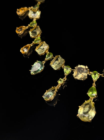 Multistone "draperie" necklace