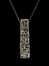 "Silver bar" pendant necklace