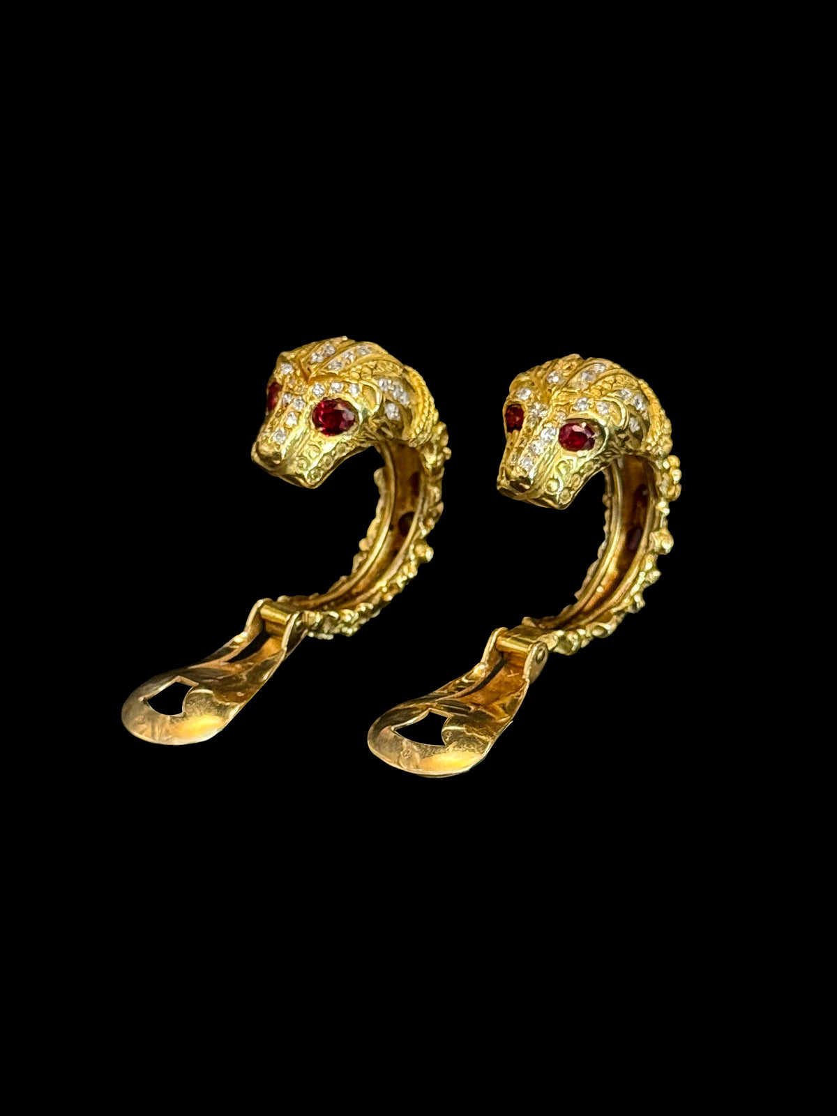  Boucles d'oreilles créoles Panthère