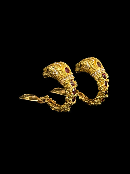  Boucles d'oreilles créoles Panthère