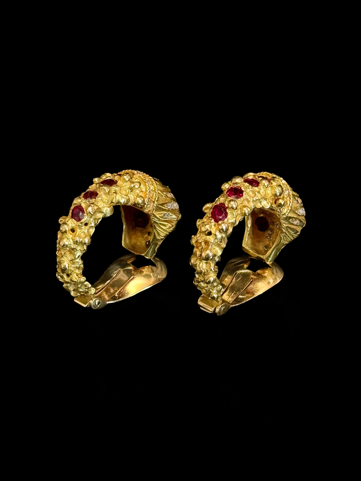 Boucles d'oreilles créoles Panthère