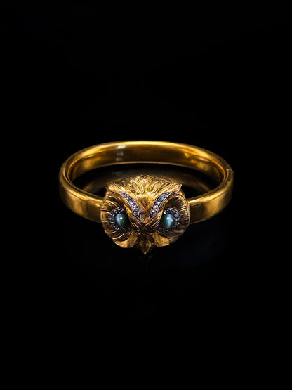Owl gold bracelet Paul Robin