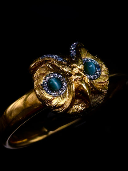 Owl gold bracelet Paul Robin