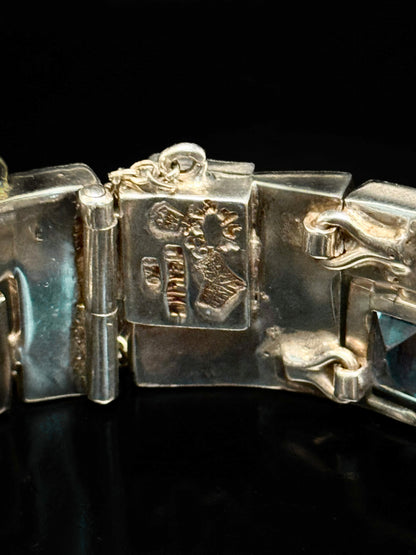 Silver topaze bracelet
