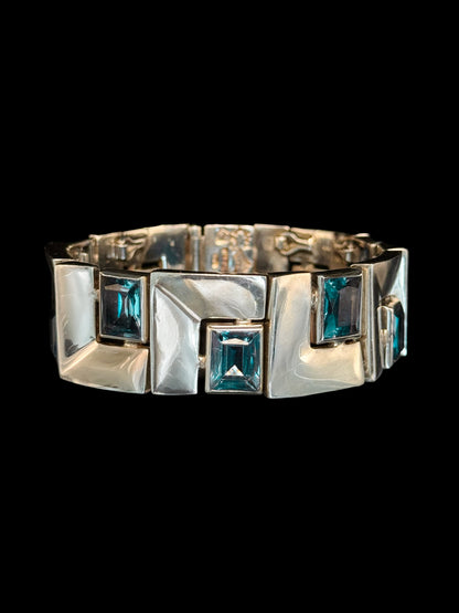 Silver topaze bracelet