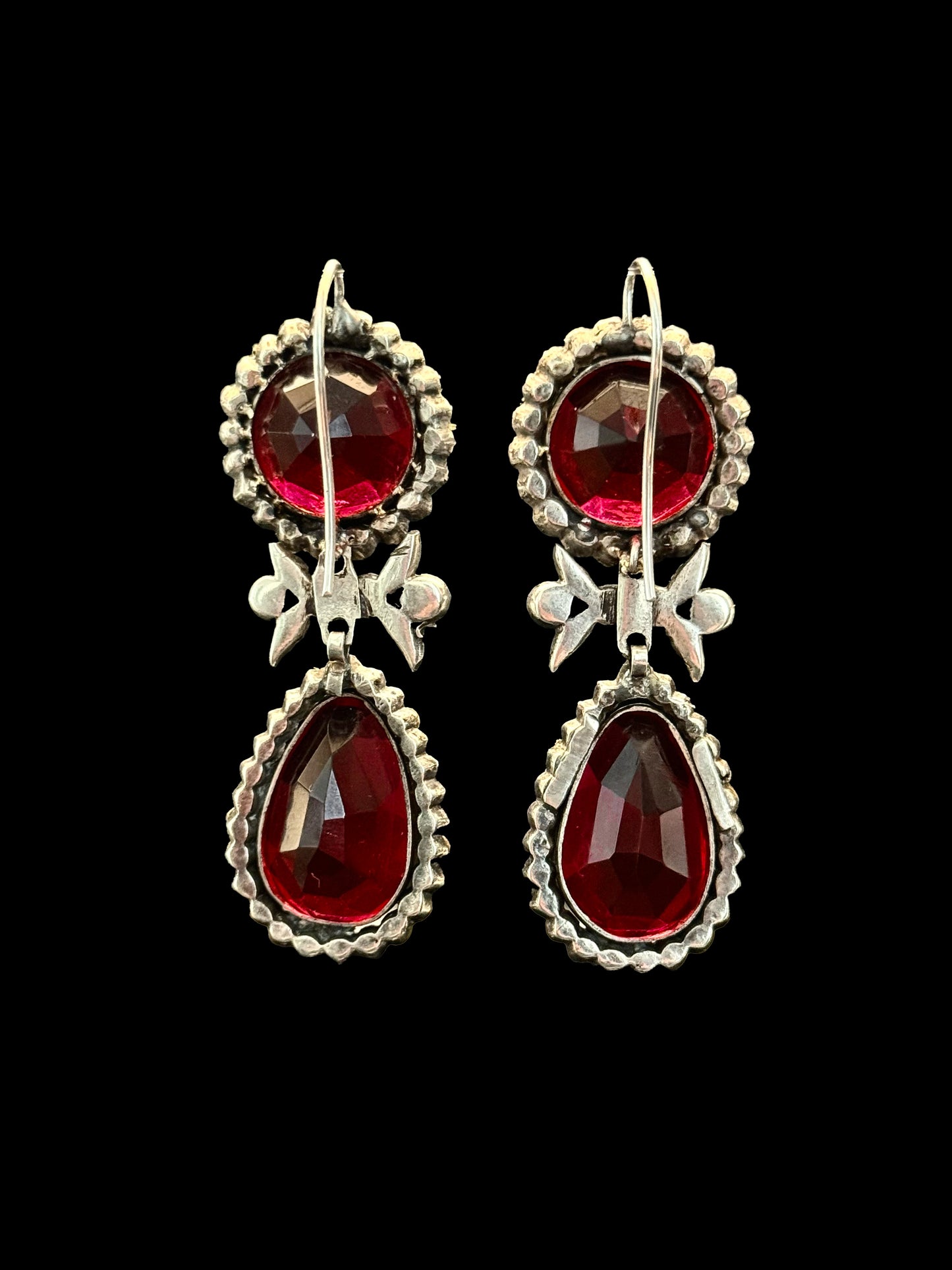Red crystal earrings