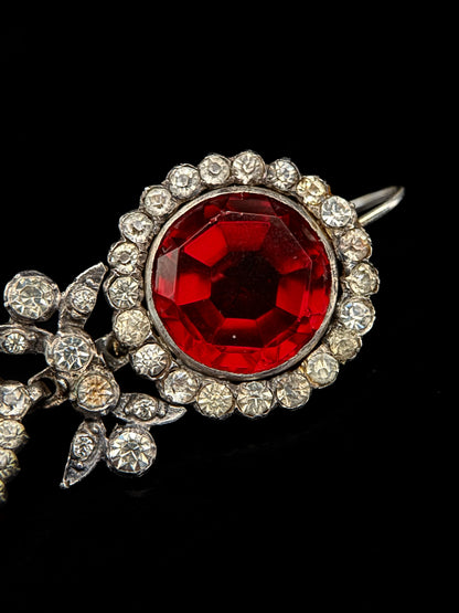Red crystal earrings