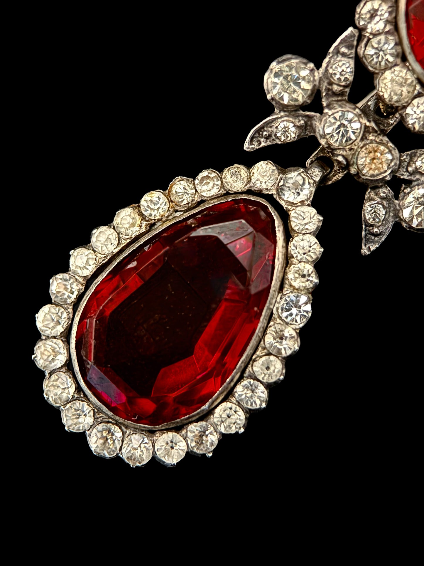 Red crystal earrings