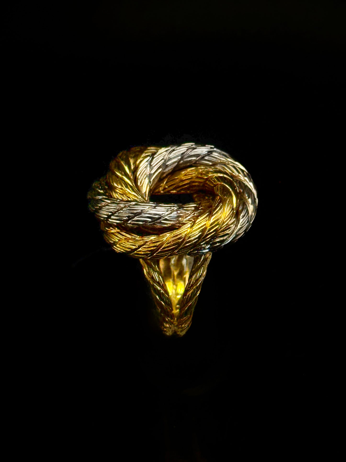 Bague cordage tressée
