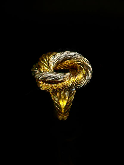 Bague cordage tressée