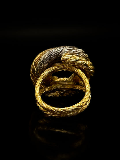 Bague cordage tressée
