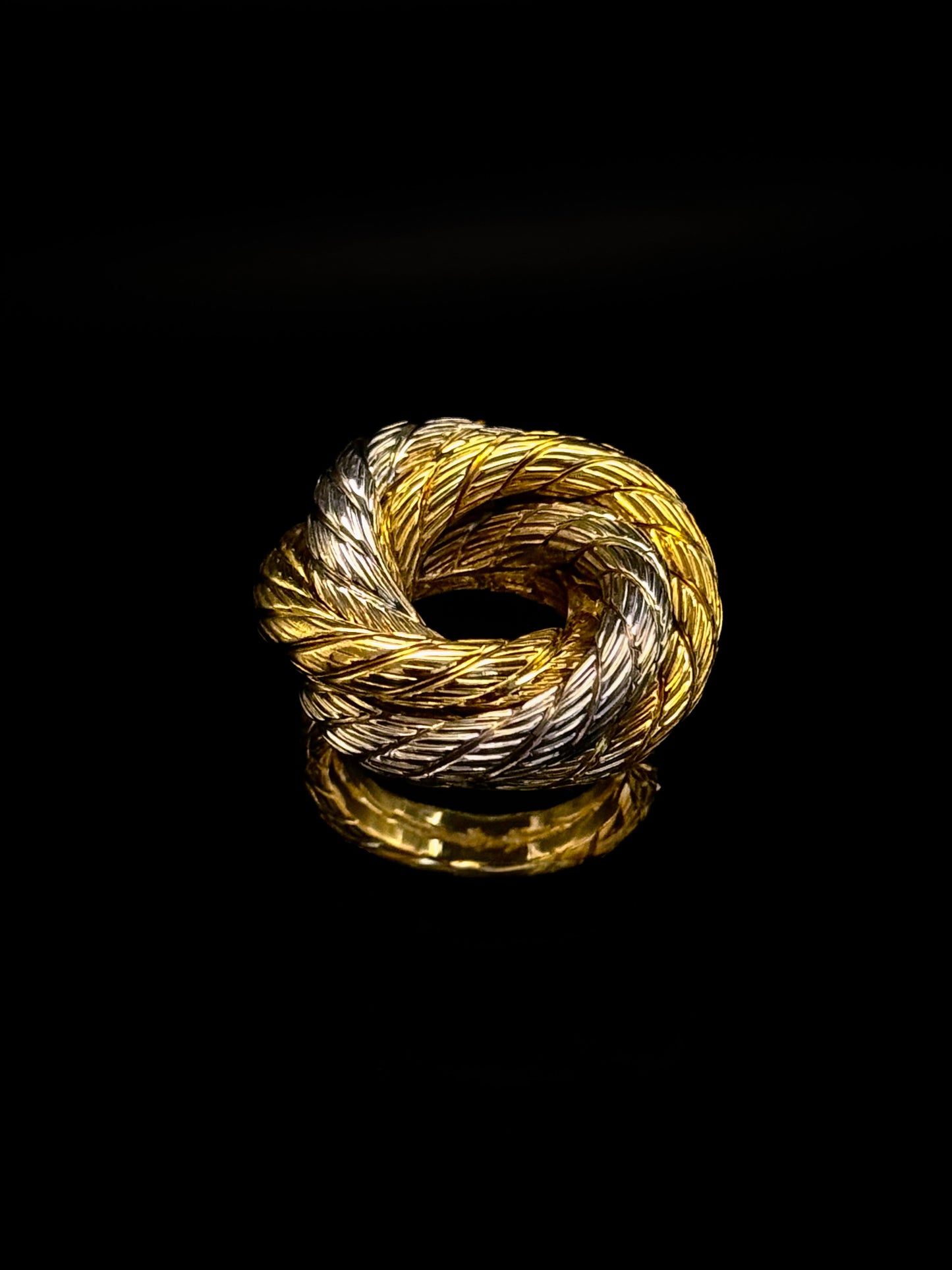 Bague cordage tressée