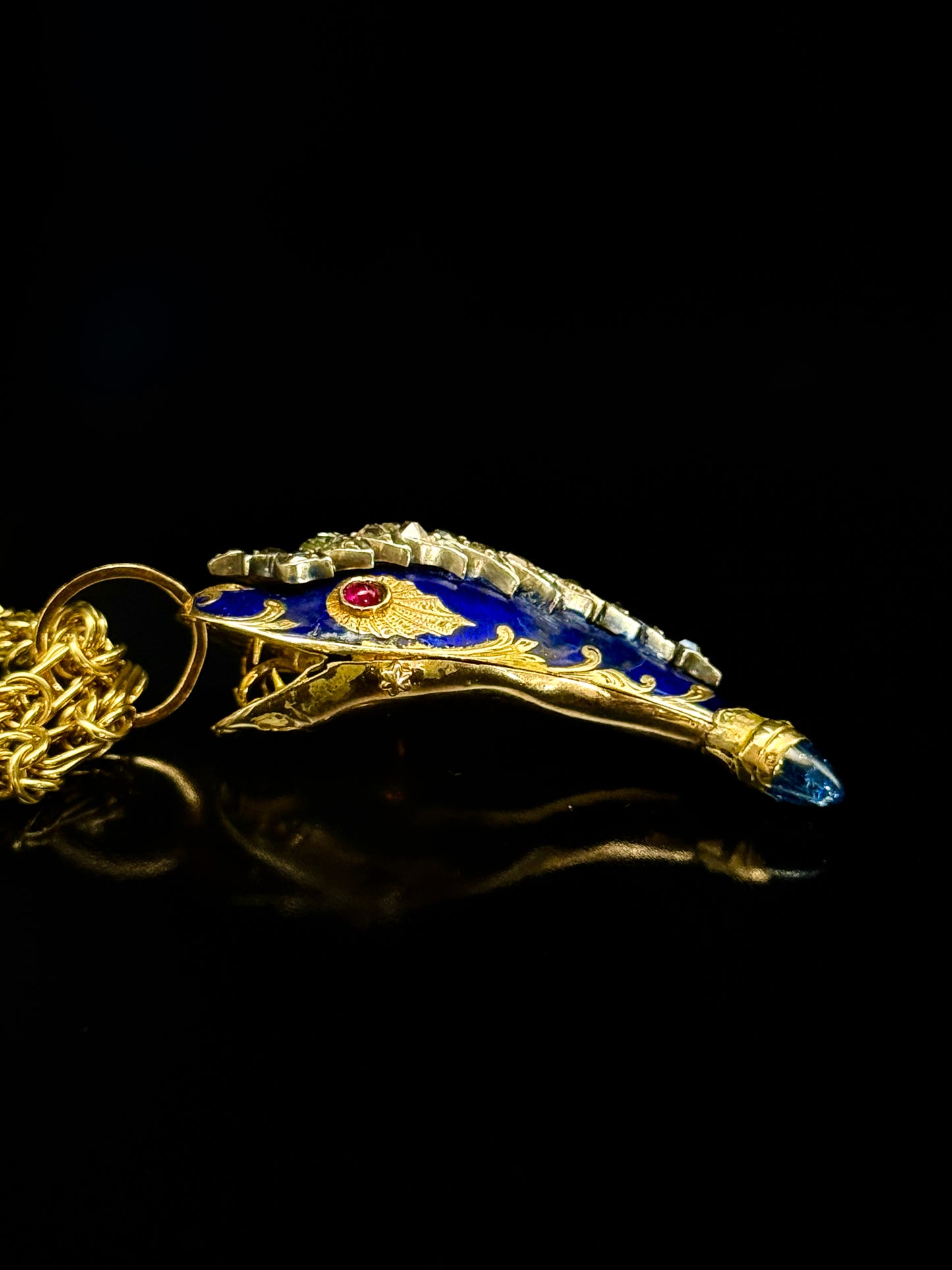 Georgian snake diamonds necklace