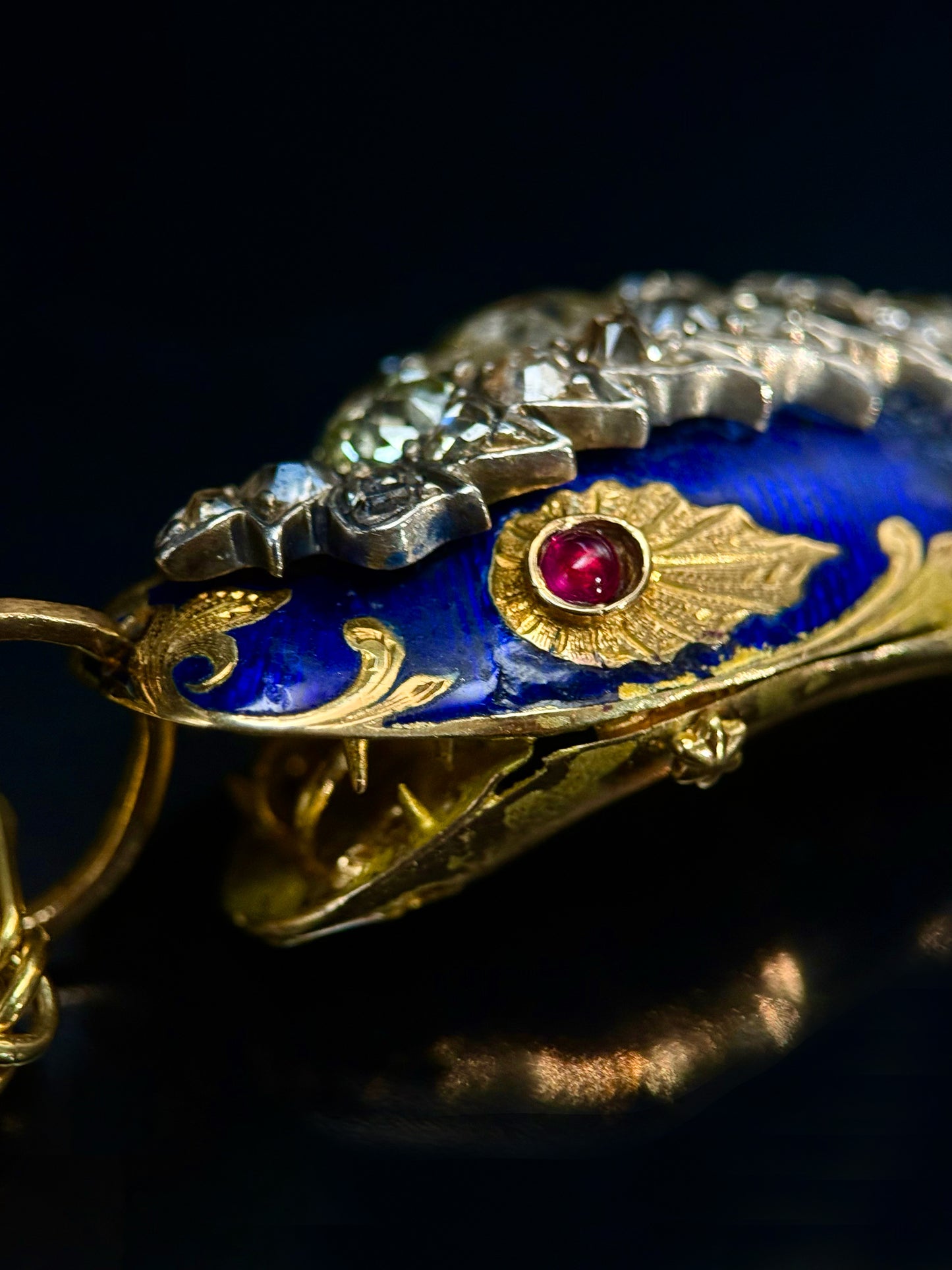 Georgian snake diamonds necklace