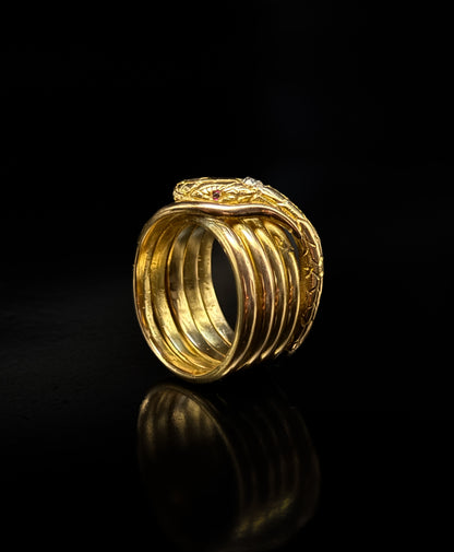 Snake diamond ring