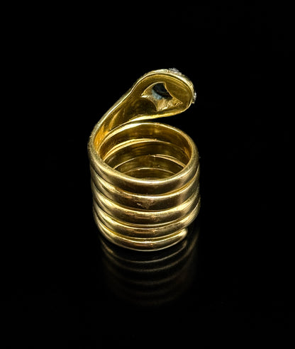 Snake sapphire ring