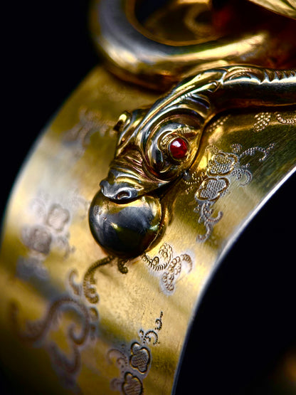 Bracelet manchette serpent